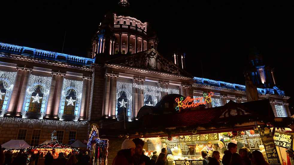 Belfast town hall at Christmas